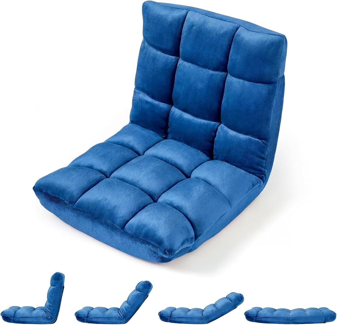 Giantex Folding Floor Chair with Back Support &amp; 14 Adjustable Position