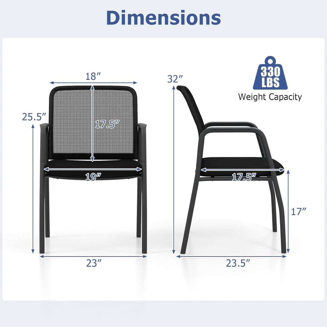 Giantex Office Guest Chair, Waiting Room Chairs with Mesh Back