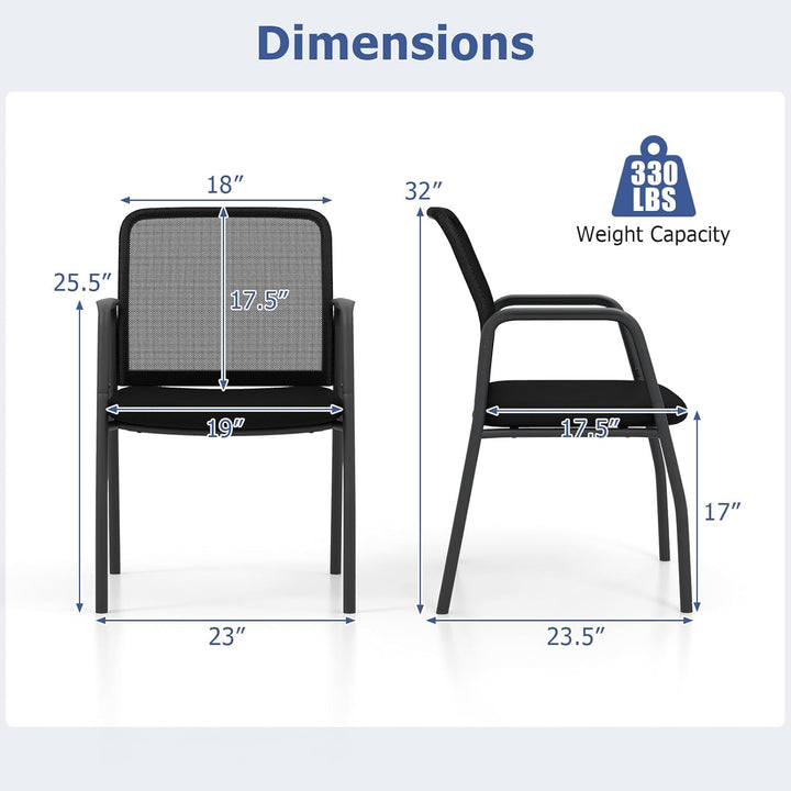 Giantex Office Guest Chair, Waiting Room Chairs with Mesh Back