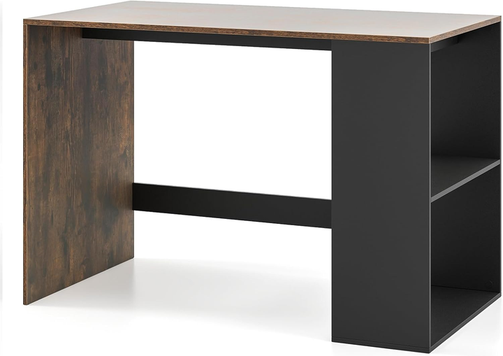 Giantex 44 Inch Wooden Computer Desk with Bookshelf for Small Space