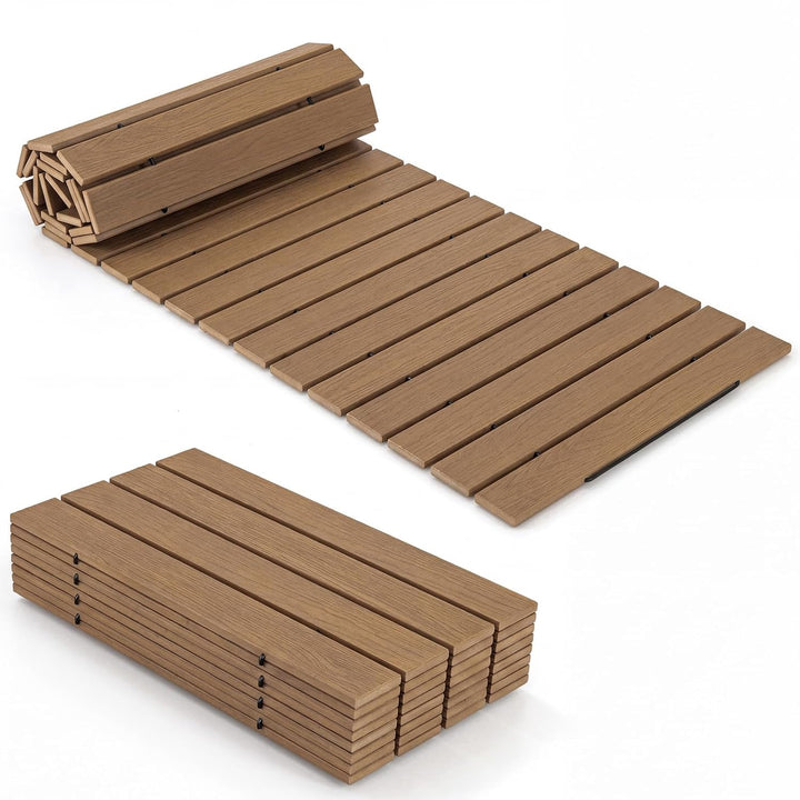 Giantex 8 FT Garden Pathway, Waterproof HDPE Outdoor Walkway with Non-Slip Surface (1/2)