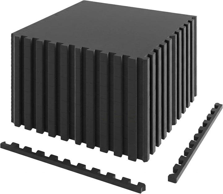 Giantex 12/24 Pack Interlocking Rubber Gym Floor Mats 0.79" Thick 24" x24" Puzzle Tiles