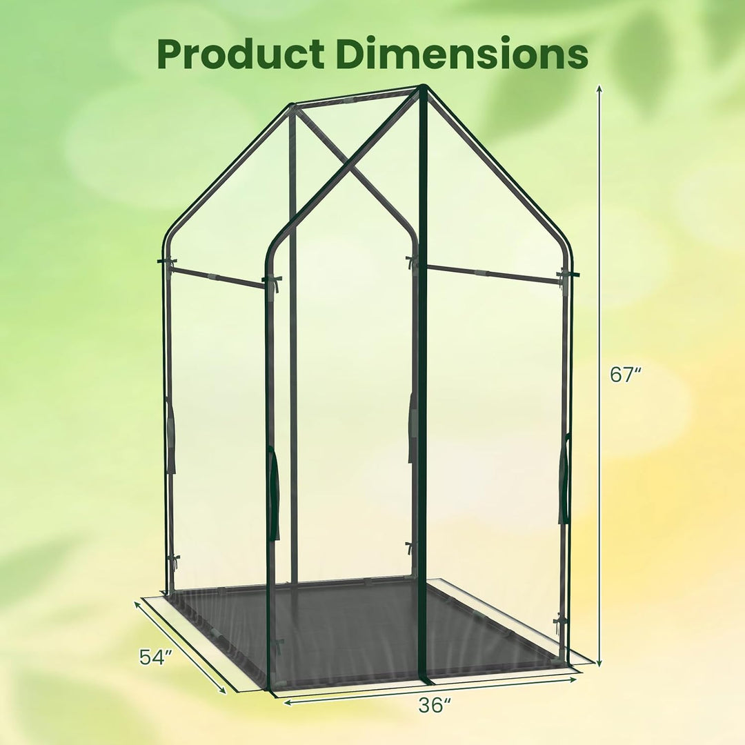 Giantex Mini Outdoor Portable Green House with Sturdy Metal Frame