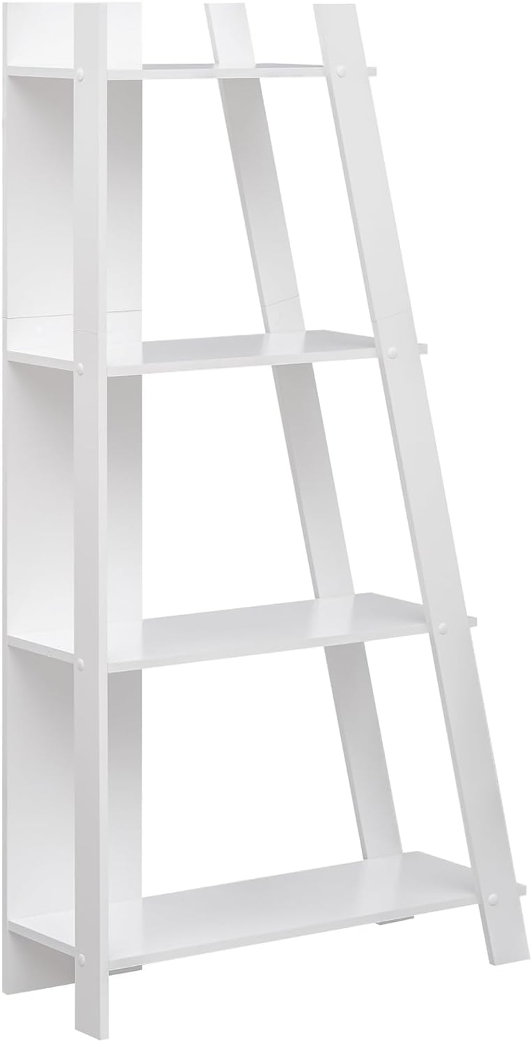Giantex 4 Tier/ 5-Tier Narrow Wooden Vertical Trapezoidal Bookcase
