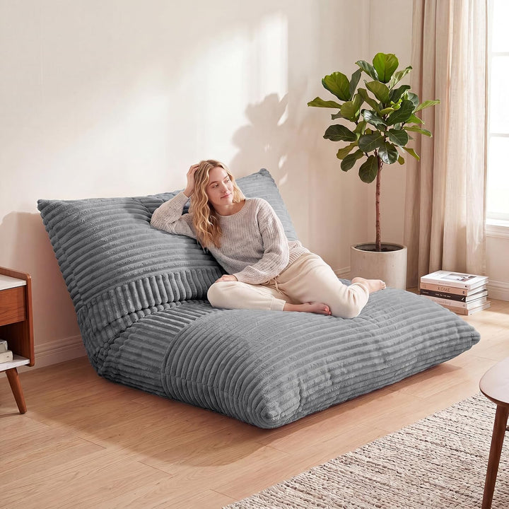 Giantex 3-in-1 Bean Bag Chair with Soft Crushed Sponge &amp; Comfy Corduroy Fabric