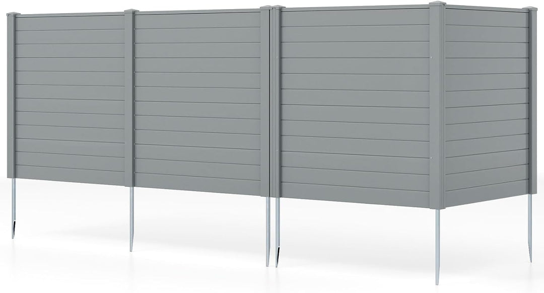 Giantex Air Conditioner Fence 2/4 Panels - 48''W x 48''H Outdoor Privacy Screen with Upgraded Metal Stakes