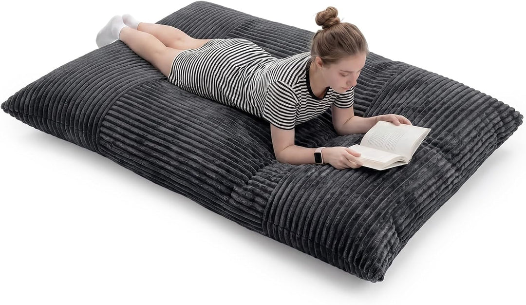 Giantex Bean Bag Chair for Adults | Stuffed Floor Sofa w/Machine-washable Corduroy Cover