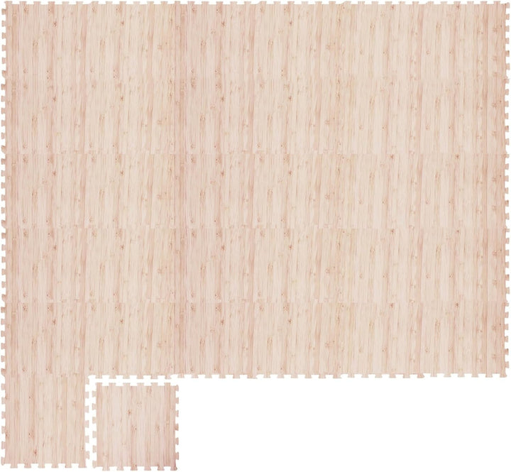 Giantex Wood Grain Floor Tiles Foam Mat