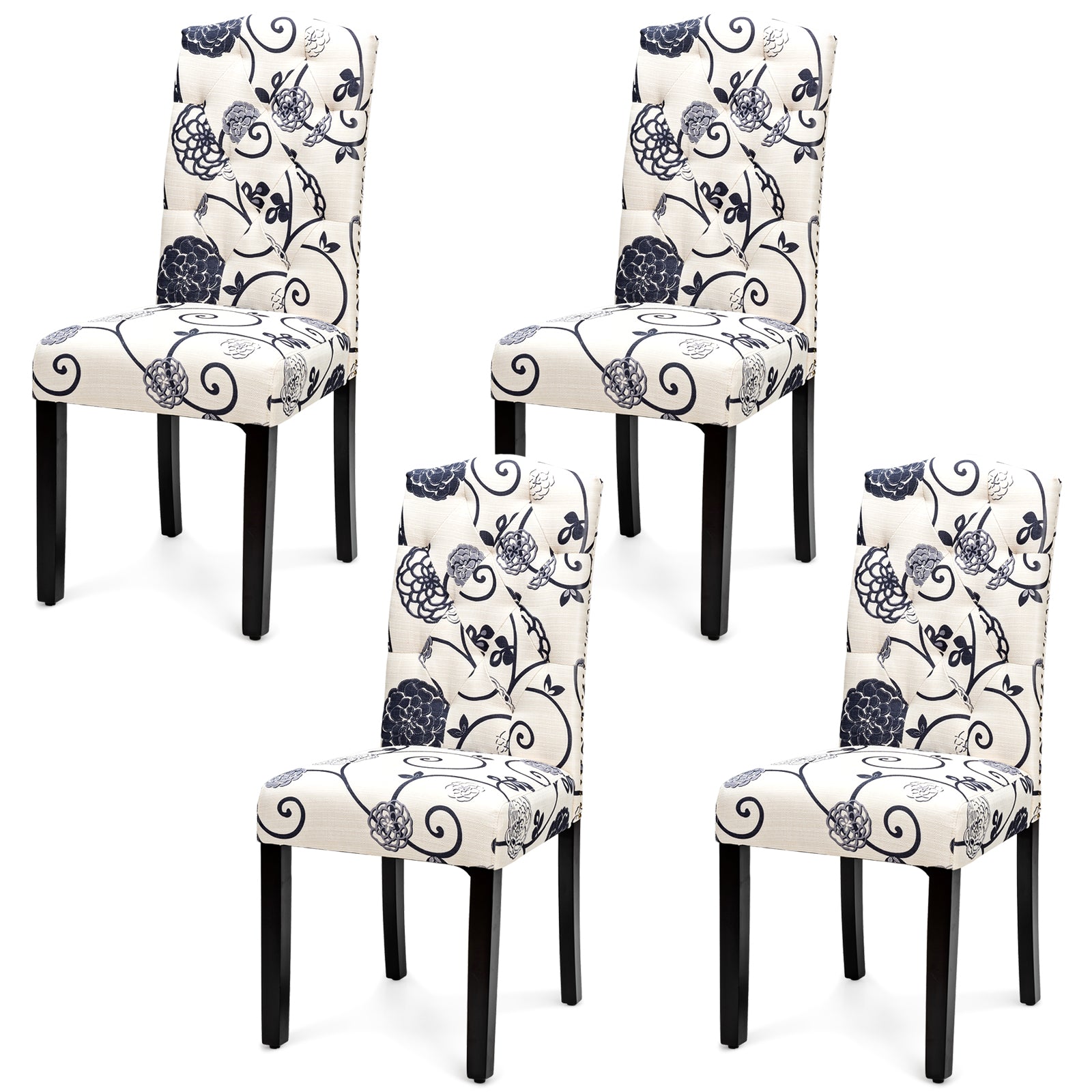 Giantex Parsons Chairs, Uphostered Kitchen Dining Chairs w/Wood Legs