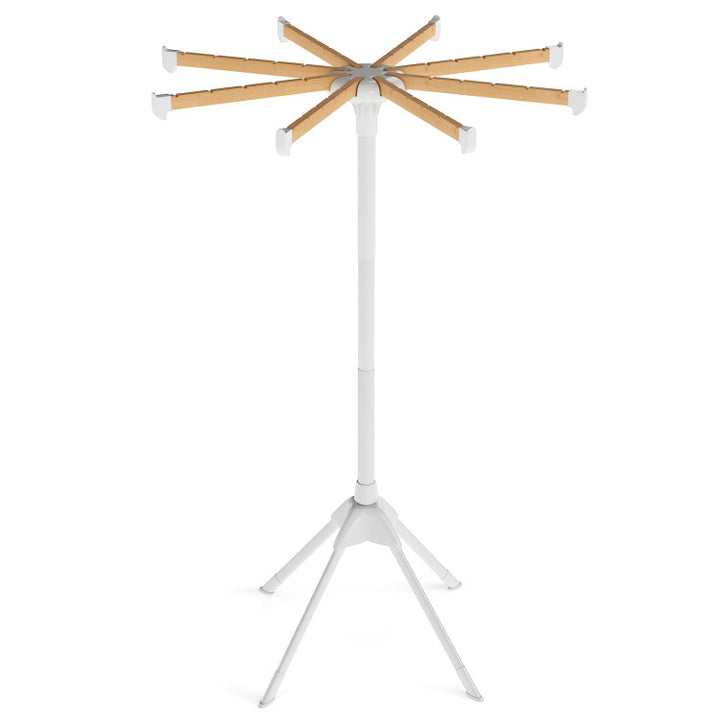 Giantex 4 Legs Foldable Clothes Drying Rack with 8 Bamboo Hanging Rods and 40 Hanger Slots