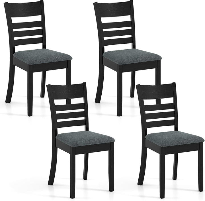 Giantex Wooden Upholstered Kitchen Chair w/Rubber Wood Frame (2/4)