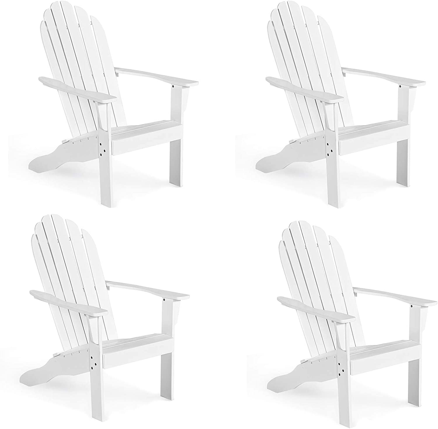 Giantex Adirondack Chair Outdoor Wooden W/Ergonomic Design Acacia Chair for Yard