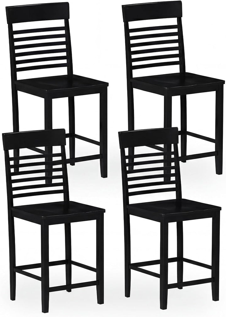 Giantex Dining Chair Set of 2/4 with Footrests and Solid Wood Frame