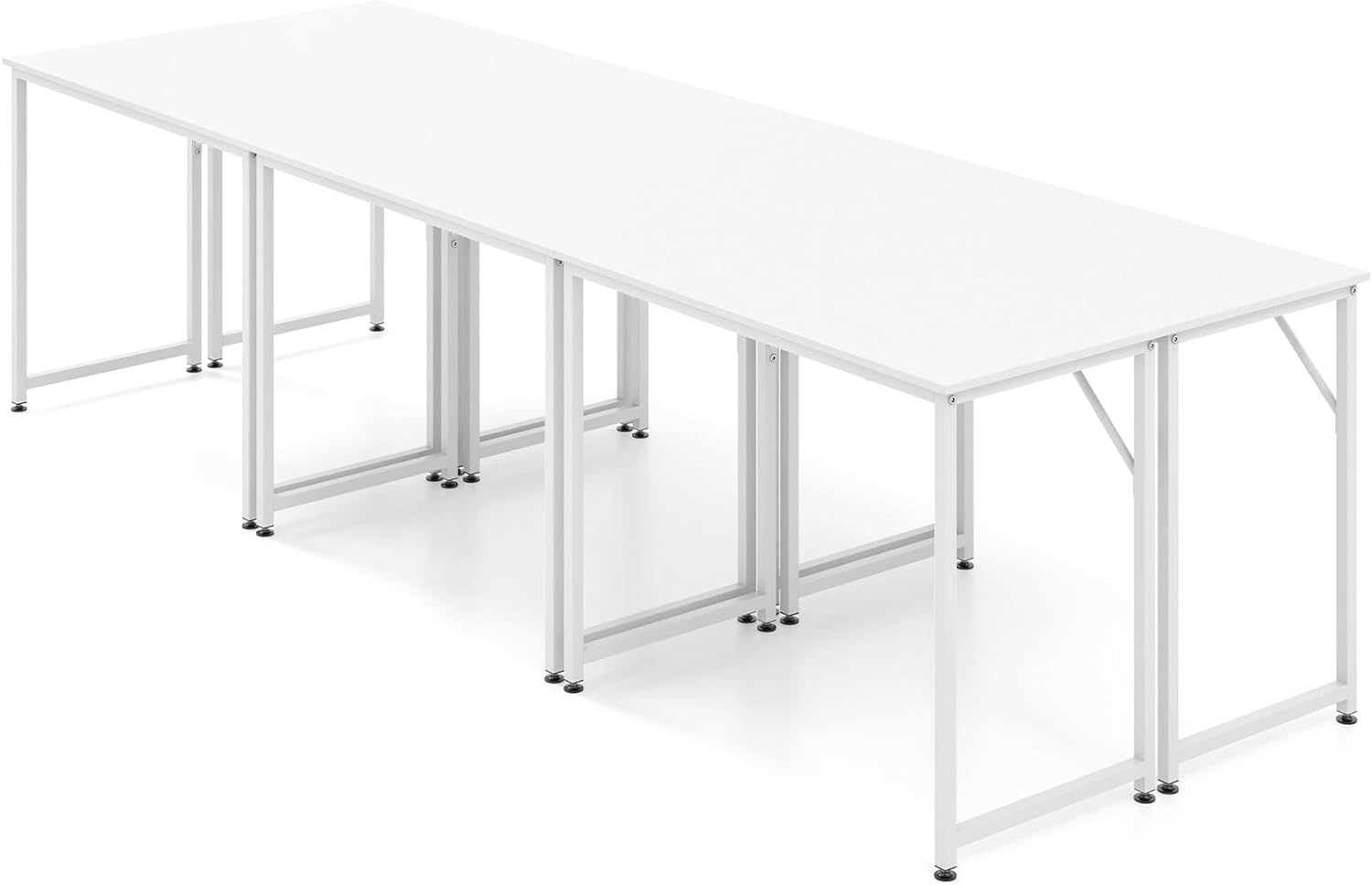 Giantex 6.5 FT Small Conference Table, 2 PCS 40" x 19.5" Rectangular Meeting Table with Heavy-Duty Metal Frame
