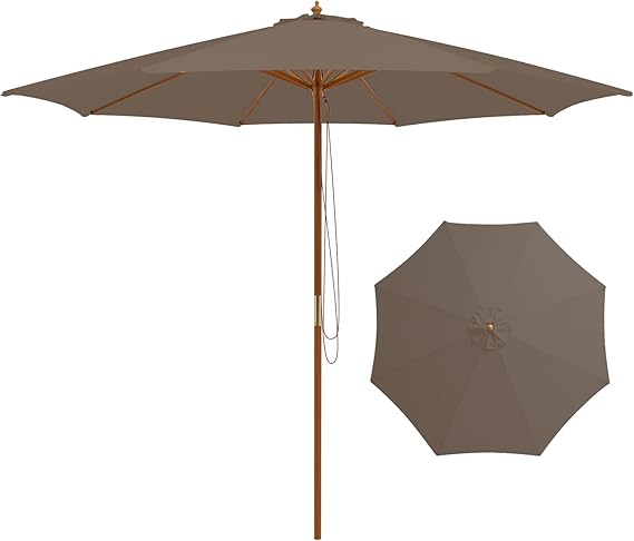 giantex 10ft outdoor patio umbrella Giantex 10FT Patio Umbrella, Brown