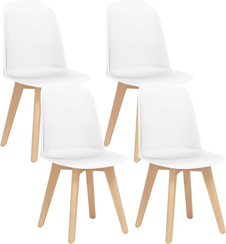 Giantex Modern Dining Chairs Set of 2/4 Armless Kitchen Chair w/Solid Beech Wood Legs