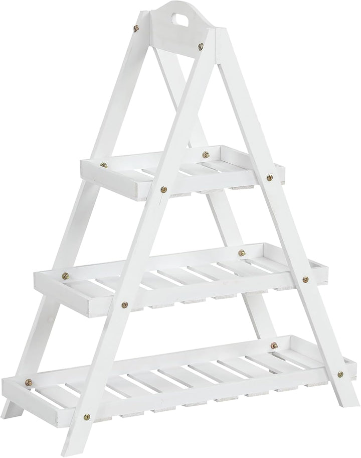 Giantex 3-Tier Plant Stand Indoor | 28.5" Wood Flower Pot Plant Display Shelf
