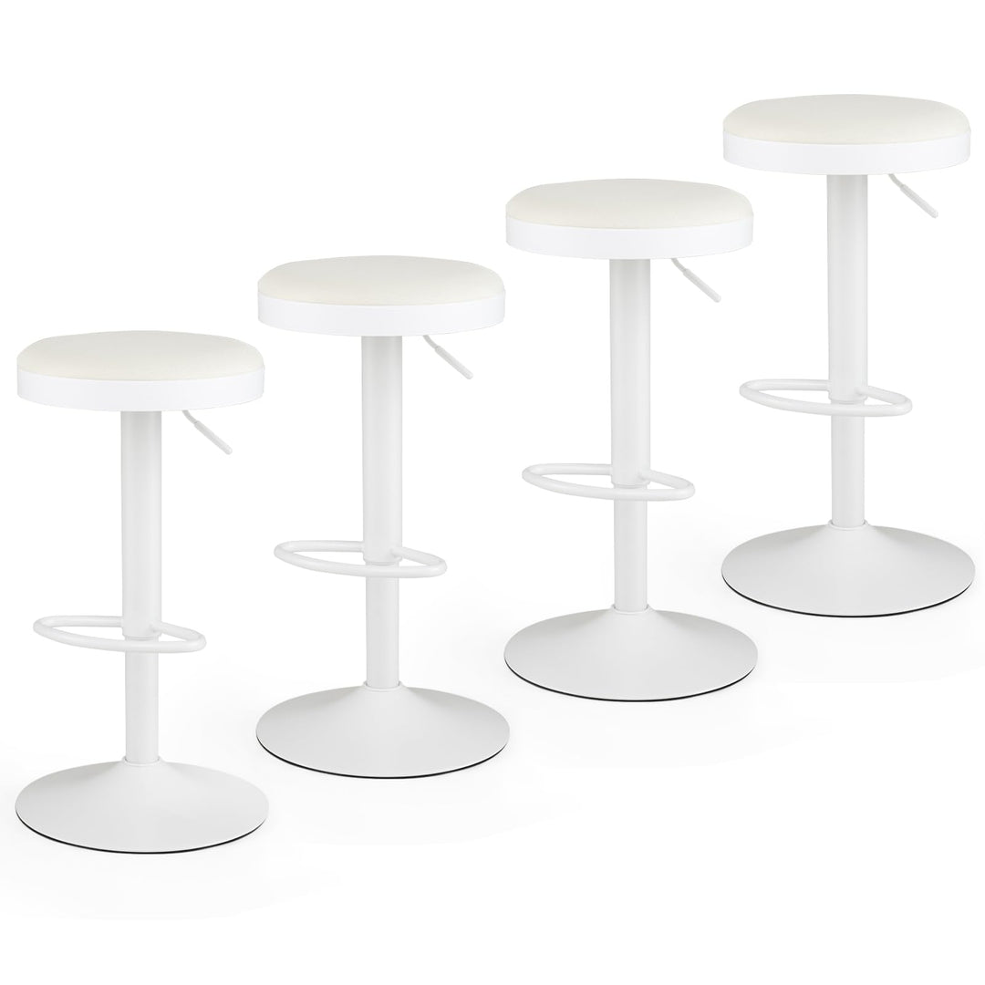 GIANTEX Modern Adjustable Height Swivel Bar Stools Set of 2/4 with Padded Seat