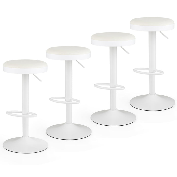 GIANTEX Modern Adjustable Height Swivel Bar Stools Set of 2/4 with Padded Seat