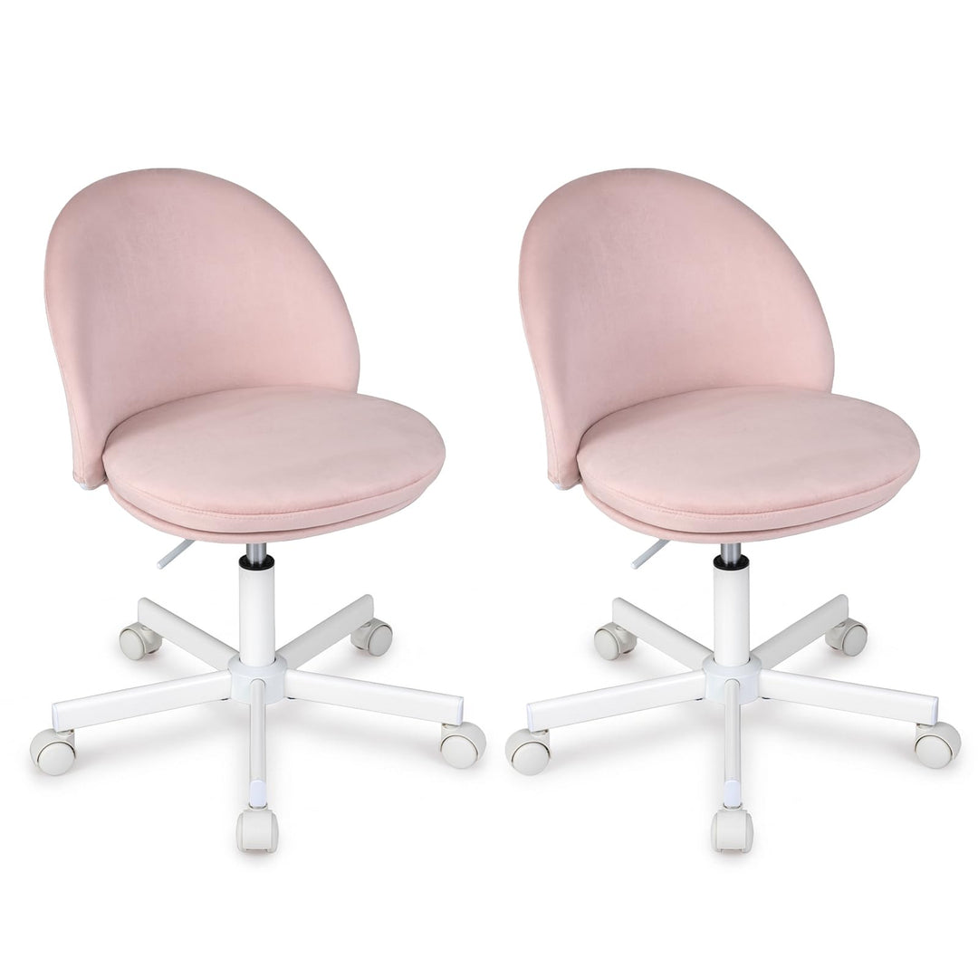 GIANTEX Small Office Chair | Ergonomic Vanity Chair with Low Back (1/2)