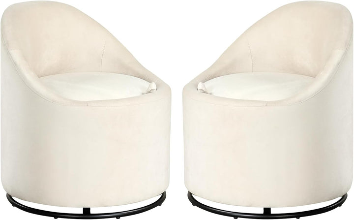 Giantex Swivel Accent Chair with Storage, 360° Upholstered Vanity Chair with Backrest