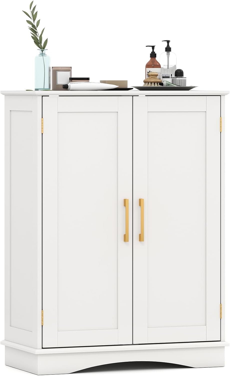 Giantex Bathroom Storage Cabinet Modern 31.5" Cupboard with Adjustable Shelves