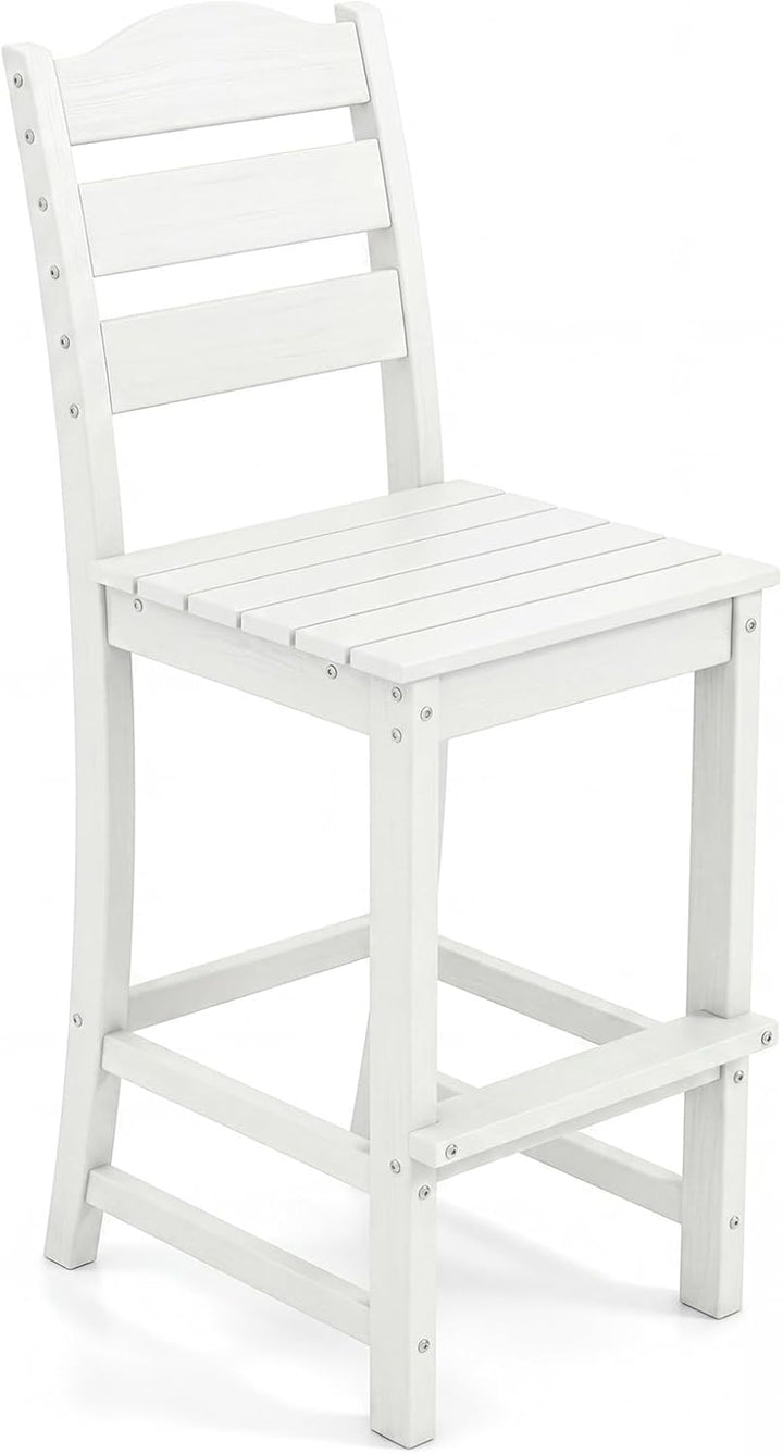 Giantex Patio Tall Bar Chair with Backrest and Footrest