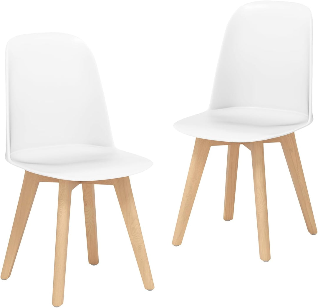 Giantex Modern Dining Chairs Set of 2/4 Armless Kitchen Chair w/Solid Beech Wood Legs