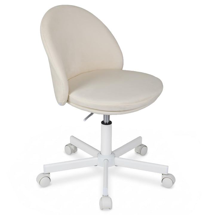 GIANTEX Small Office Chair | Ergonomic Vanity Chair with Low Back (1/2)