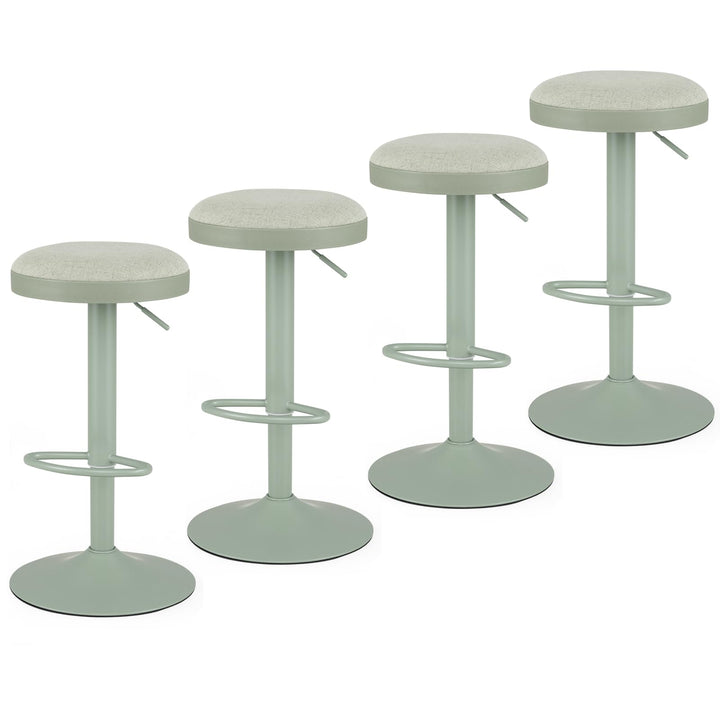 GIANTEX Modern Adjustable Height Swivel Bar Stools Set of 2/4 with Padded Seat