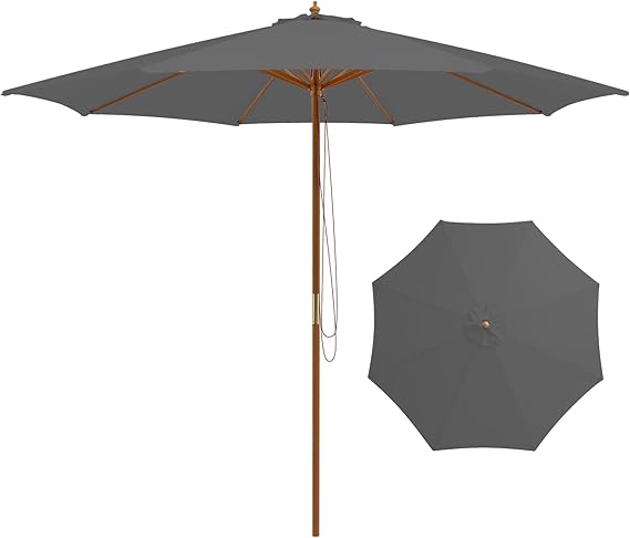 giant umbrellas for patio Giantex 10FT Patio Umbrella, Gray