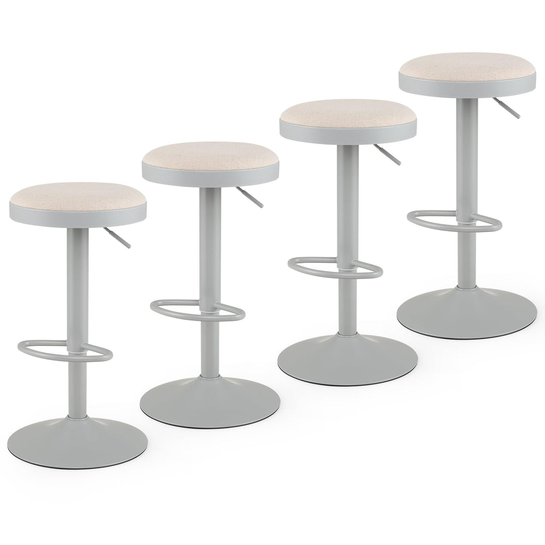 GIANTEX Modern Adjustable Height Swivel Bar Stools Set of 2/4 with Padded Seat
