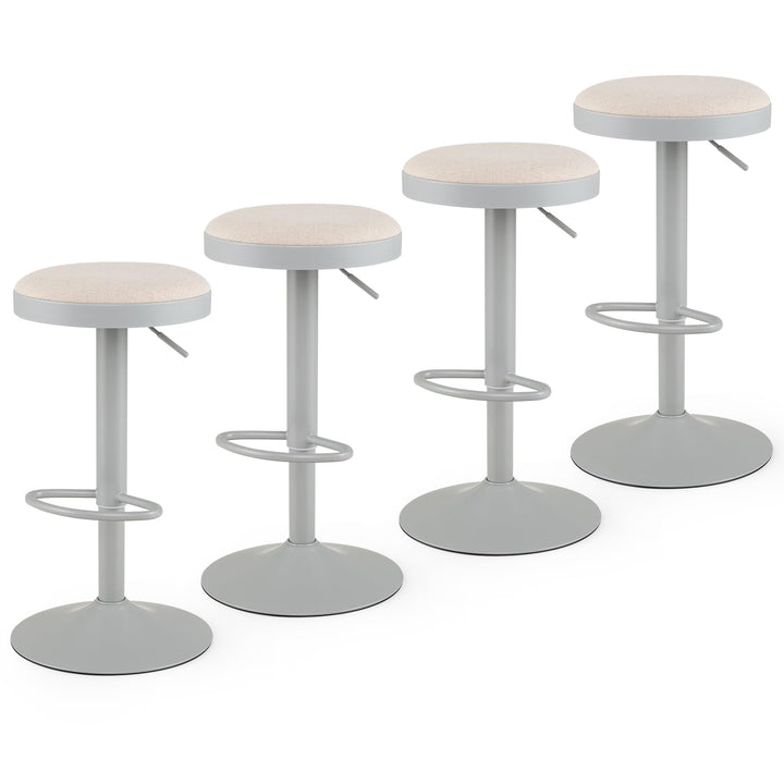 GIANTEX Modern Adjustable Height Swivel Bar Stools Set of 2/4 with Padded Seat