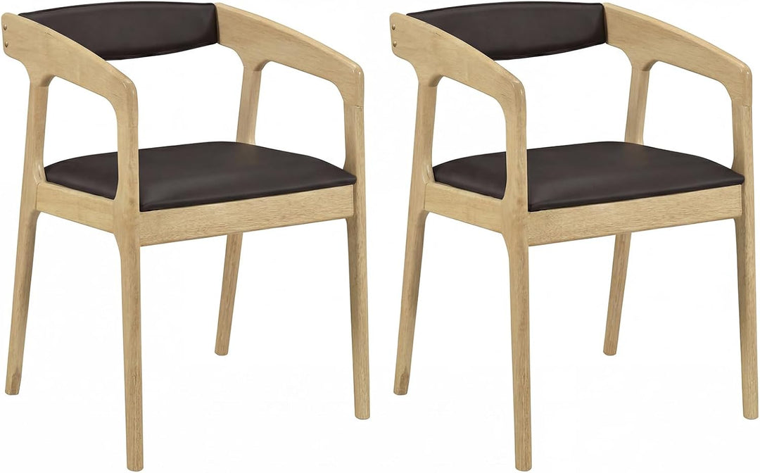 Giantex Modern Accent Chair - PU Leather Upholstered Armchairs w/Cozy Backrest &amp; Padded Seat Cushion