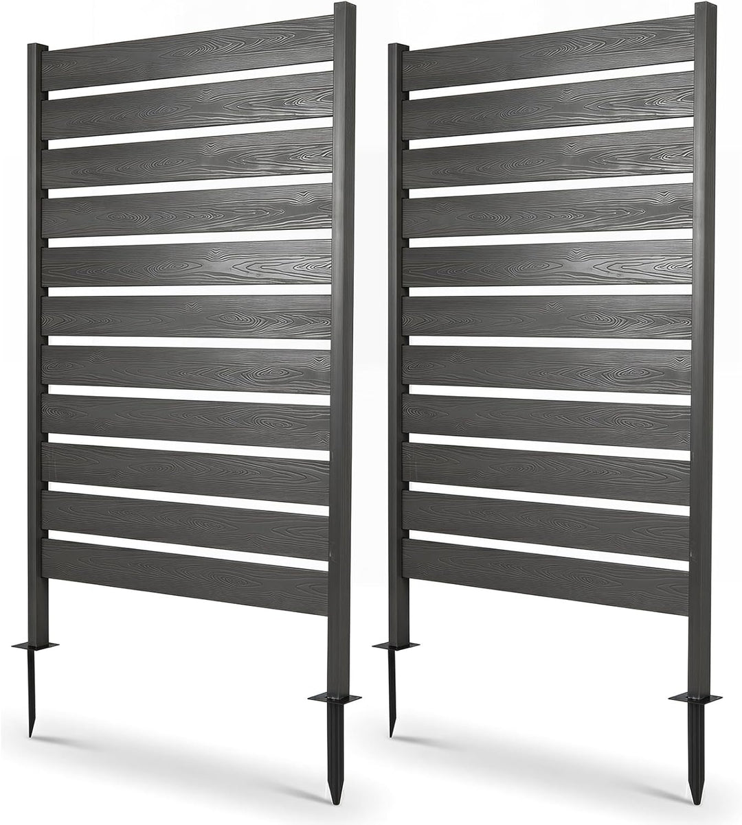 Giantex 37" W x 61" H Outdoor Privacy Fence Screen with Ground Stakes &amp; Base Feet (1/2)