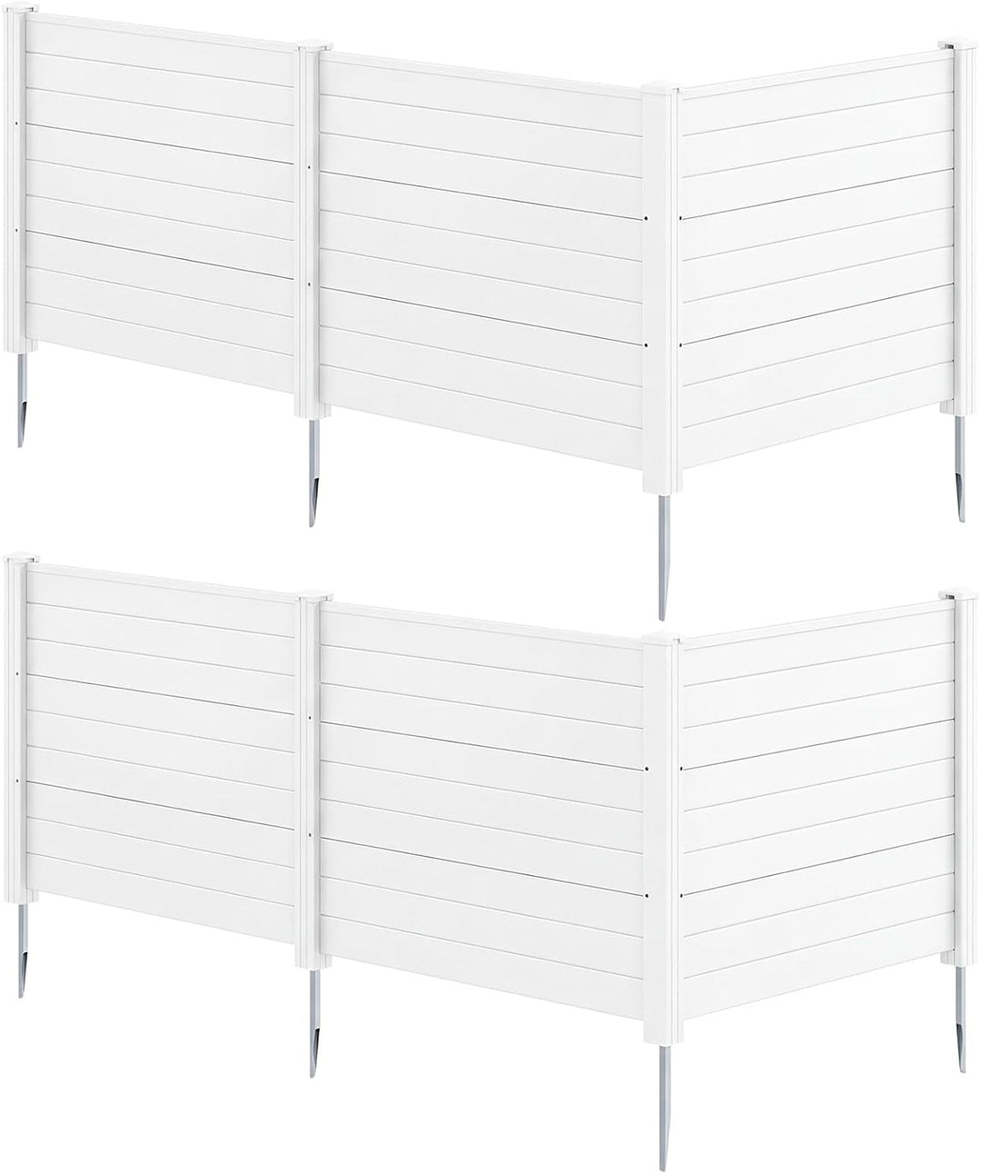 Giantex No-Dig Air Conditioner Fence with Metal Stakes 48''W x 36''H