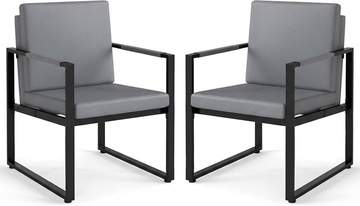 Giantex Set of 2 Mid Century Modern Single Sofa Chairs with Cushions