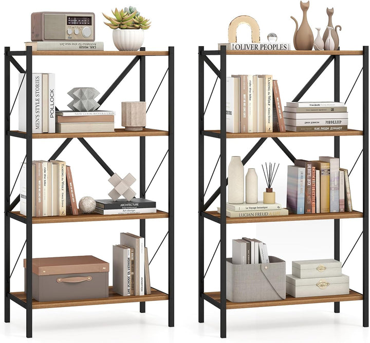 Giantex Modern Bookcase with Heavy-Duty Metal Frame (1/2)