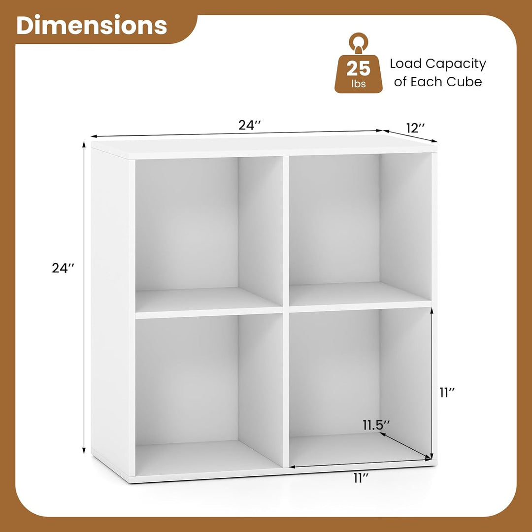 GIANTEX Cube Bookshelf Tool-Free Assembly Wooden Book Shelf