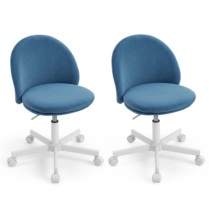 GIANTEX Small Office Chair | Ergonomic Vanity Chair with Low Back (1/2)