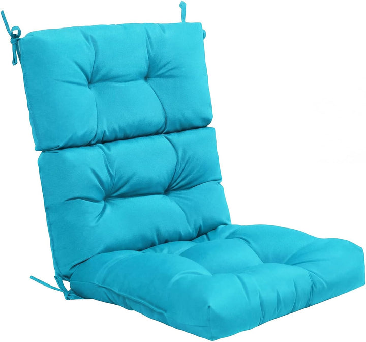 4.5 Inch Thick Outdoor High Back Chair Pads | Tufted Patio Cushion