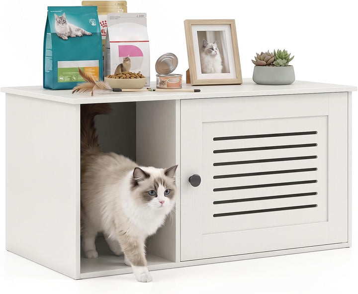 GIANTEX Cat Litter Box Enclosure Hidden Cat Cabinet Furniture
