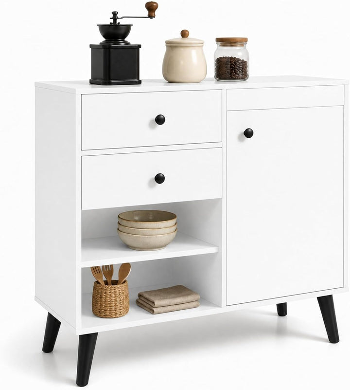 GIANTEX Buffet Cabinet with Storage, 31" Wooden Sideboard Cabinet