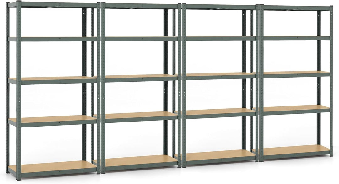 Giantex 5-Tier Storage Utility Shelves, 2000 LBS Total Load Capacity, Metal Garage Shelving Unit