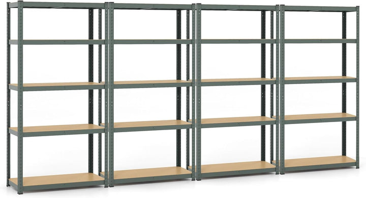 Giantex 5-Tier Storage Utility Shelves, 2000 LBS Total Load Capacity, Metal Garage Shelving Unit
