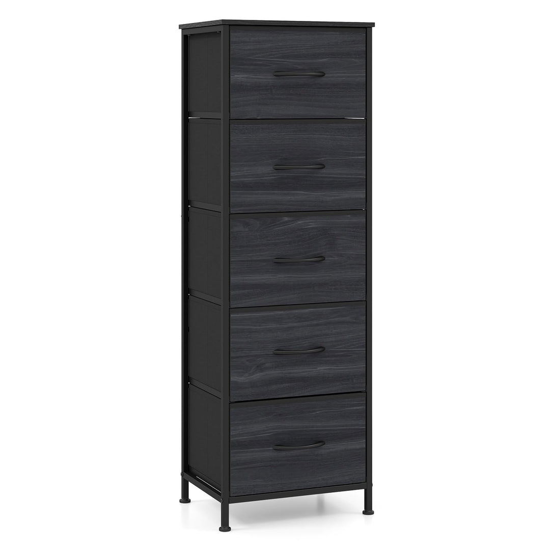 GIANTEX 3/4/5 Drawers Dresser Nightstand with Heavy-Duty Metal Frame