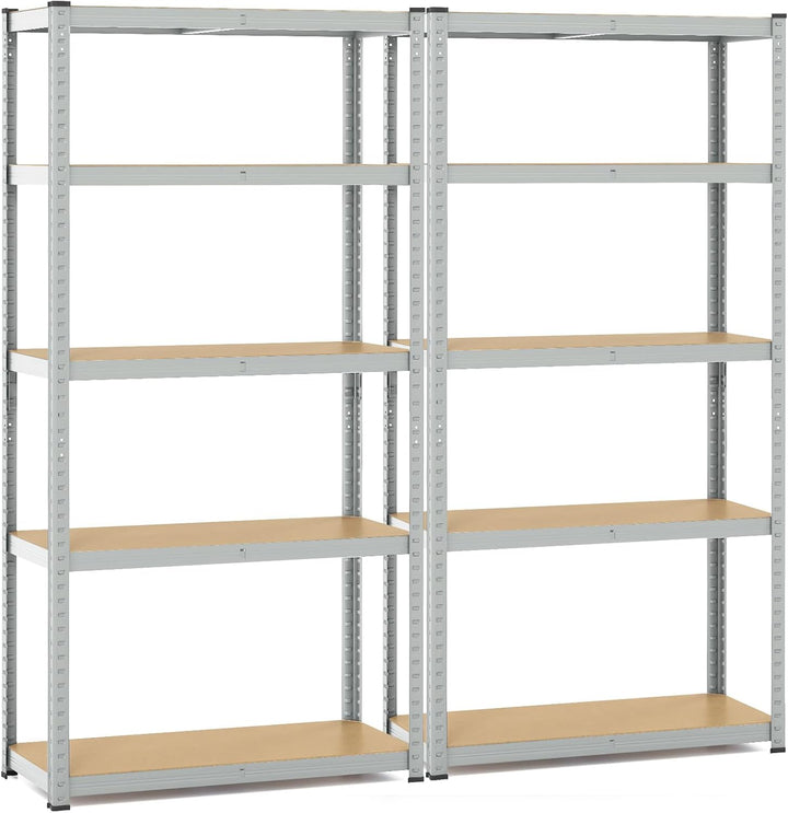 Giantex 5-Tier Storage Utility Shelves, 2000 LBS Total Load Capacity, Metal Garage Shelving Unit
