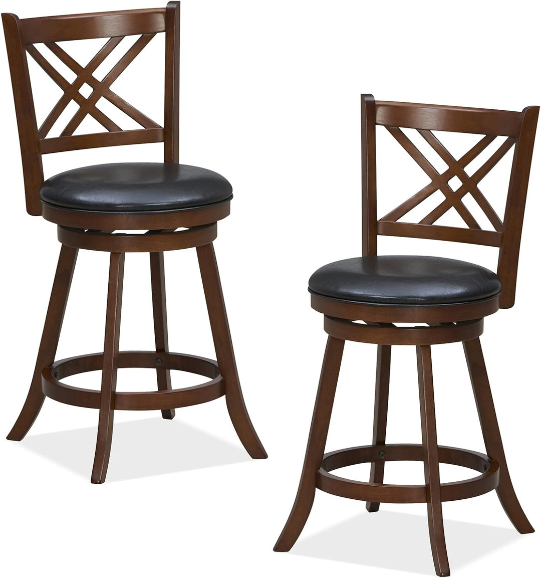 360° Swivel Barstools Set of 2 - Giantex