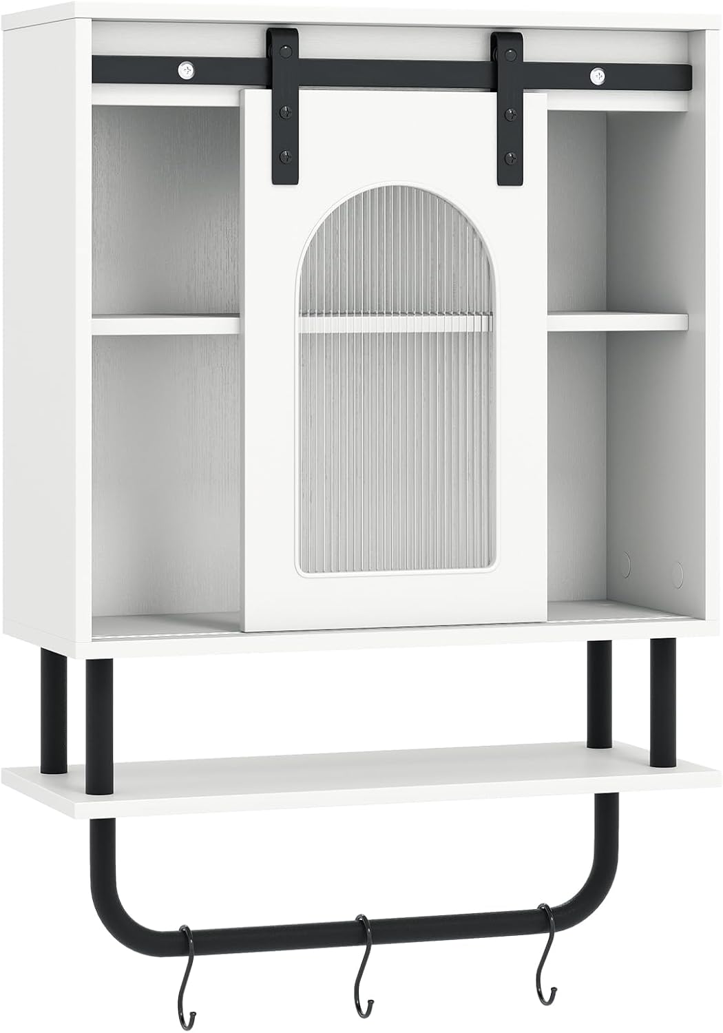 Giantex Bathroom Wall Cabinet with Sliding Barn Door