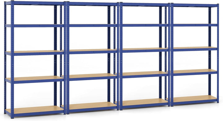 Giantex 5-Tier Storage Utility Shelves, 2000 LBS Total Load Capacity, Metal Garage Shelving Unit